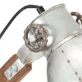 vidaXL Industriálna stropová lampa strieborná okrúhla 58x18x90 cm E27