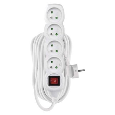 Prodlužovací kabel EMOS P1410R s vypínačem, 4 zásuvky, 10m, bílý