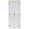 vidaXL Šatníky Biela 76 x 50 x 170 cm Masívne borovicové drevo