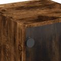 vidaXL Nočné skrinky so sklenenými dverami 2 ks dymový dub 35x37x42 cm