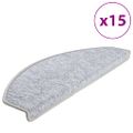vidaXL 15 ks Nášľapy na schody bledosivé 65x24x4 cm