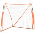 vidaXL Bejzbalová sieť oranžovo-čierna 183x182x183cm oceľ a polyester