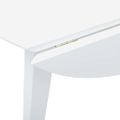 VidaXL Jedálenský stôl Biela masívna drevená guma