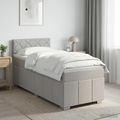 vidaXL Posteľ boxspring s matracom Svetlosivá 80 x 200 cm Látka