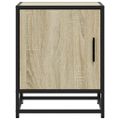 vidaXL Nočný stolík dub sonoma 40x31x50 cm kompozitné drevo+kov