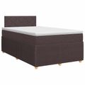 vidaXL Posteľ boxspring s matracom Tmavohnedá 120 x 200 cm Látka