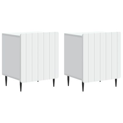 vidaXL Nočný stolík 2 pcs Biela 43 x 34,5 x 52 cm Kompozitné drevo