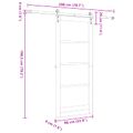 vidaXL Posuvné dvere ORKDAL 86 x 198,5 cm Borovicový masív