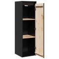 vidaXL Nástenné skrinky 2 ks čierne 30x30x100 cm masívna borovica