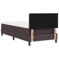 vidaXL Posteľ s pružinovým rámom Tmavohnedá 90 x 190 cm látka