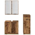 vidaXL Sada kúpeľňového nábytku 3 ks Staré drevo 64,5 x 33,5 x 59 cm