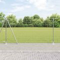 vidaXL Záhradný Euro plot s betónovým podkladom 25 x 1,2 m Strieborná