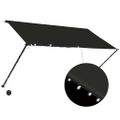 vidaXL Zaťahovacia markíza s LED 250x150 cm antracitová