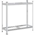 VidaXL 2-vrstvová polička na pneumatiky strieborná 110x40x109 cm Oceľ
