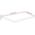vidaXL Stolová doska 80x60x2,5 cm živý okraj masívne mango