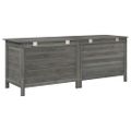 vidaXL Záhradný úložný box, antracitový 150x50x56,5 cm, jedľový masív