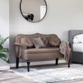 vidaXL Chesterfield lavica Hnedá 120,5 x 65 x 75 cm Umelá koža