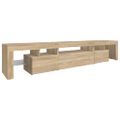vidaXL TV skrinka s LED svetlami dub sonoma 215 x 36,5 x 40 cm