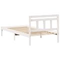 vidaXL Rám postele Biela 80 x 200 cm Masívne borovicové drevo