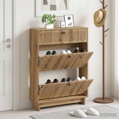 vidaXL Skriňa na topánky EDE 78 x 24 x 103 cm Kompozitné drevo