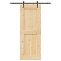 vidaXL Posuvné dvere NARVIK Prírodná a čierna 85 x 210 cm (152,5 cm)