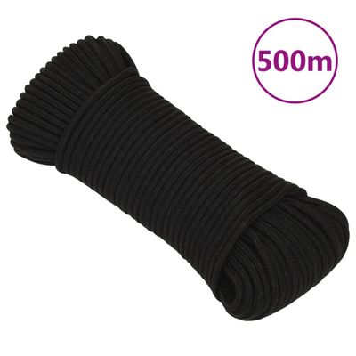 vidaXL Pracovné lano biele 3 mm 500 m polyester