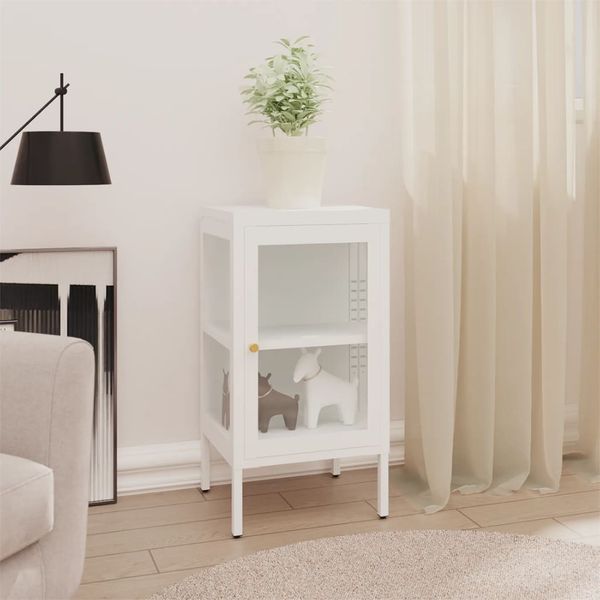 vidaXL Komoda 38x35x70 cm kov a sklo