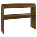 vidaXL Konzolový stolík hnedý dub 102x30x80 cm spracované drevo