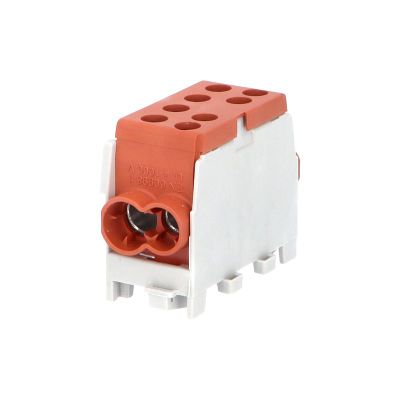 Svorkovnice rozbočovacie HLAK 35 1/2 M2, 125A, 1pól., AL/CU, IP20, hnedá, na DIN /2080144