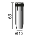 SOLUTION Silne kónická plynová hubica Ø 10 (NW10), 63mm