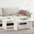 vidaXL Konferenčný stolík 2 ks Biela 100 x 69 x 35,5 cm