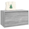 vidaXL Lavica do chodby 80x40x45 cm sivý dub sonoma spracované drevo
