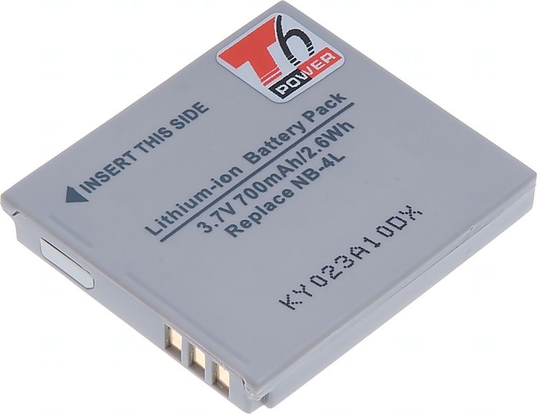 Batéria T6 Power Canon NB-4L, 700mAh, 2,6Wh
