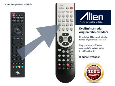 Diaľkové ovládanie ALIEN STB AB CryptoBox 752 HD - náhrada