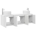 vidaXL Set kabinetov do kúpeľne 3 ks Biela 49,5 x 44,5 x 66 cm
