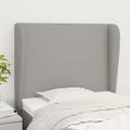 vidaXL Čelo postele so záhybmi bledosivé 93x23x118/128 cm látka