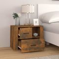 vidaXL Nočný stolík dymový dub 60x36x45 cm spracované drevo