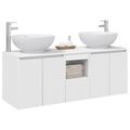 vidaXL Set kabinetov do kúpeľne 3 ks Biela 49,5 x 44,5 x 65 cm