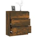 vidaXL Komoda dymový dub 60x30x70 cm spracované drevo