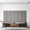 vidaXL Nástenný čelník 12 ks 30 x 15 cm Svetlosivá látka