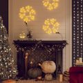 vidaXL Silueta vianočnej vločky, 48 LED, teplá biela 27x27 cm