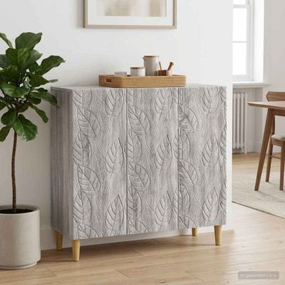 vidaXL Servírovacia skriňa Sivý Sonoma 89 x 34,5 x 80 cm