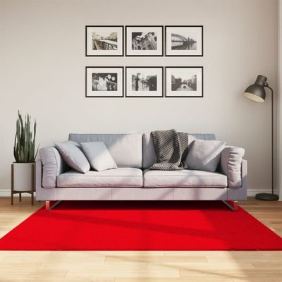vidaXL Koberec HUARTE s krátkym vlakom umývateľný červený 160x160 cm