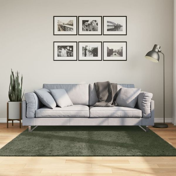 vidaXL Koberec HUARTE krátky vlas mäkký umývateľný zelený 160x160 cm