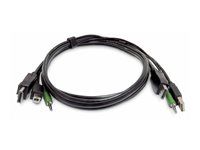 StarTech - Kabel klávesnice / videa / myši (KVM) - kompatibilní s TAA - USB typ A, audio jack 3,5 mm, DisplayPort (M) do USB Type B, audio jack 3,5 mm, DisplayPort (M) - 91 cm