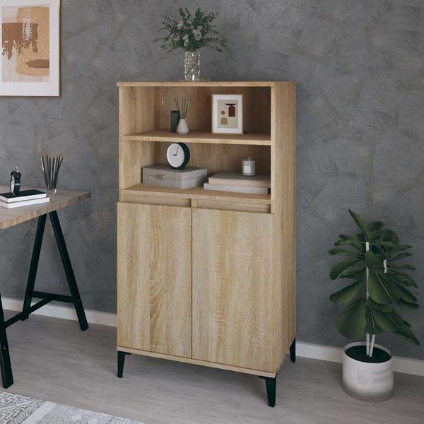 vidaXL Vysoká skrinka dub sonoma 60x36x110 cm spracované drevo