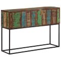 vidaXL Konzolový stolík 110x30x75 cm recyklovaný masív a železo