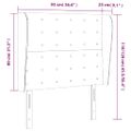 vidaXL Čelo postele so záhybmi zelené 93 x 23 x 118/128 cm látka