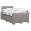 vidaXL Posteľ boxspring s matracom Sivohnedá 120 x 190 cm Látka
