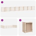 vidaXL Brána pre psa s dverami skladacia 15panely 750cm topoľové drevo